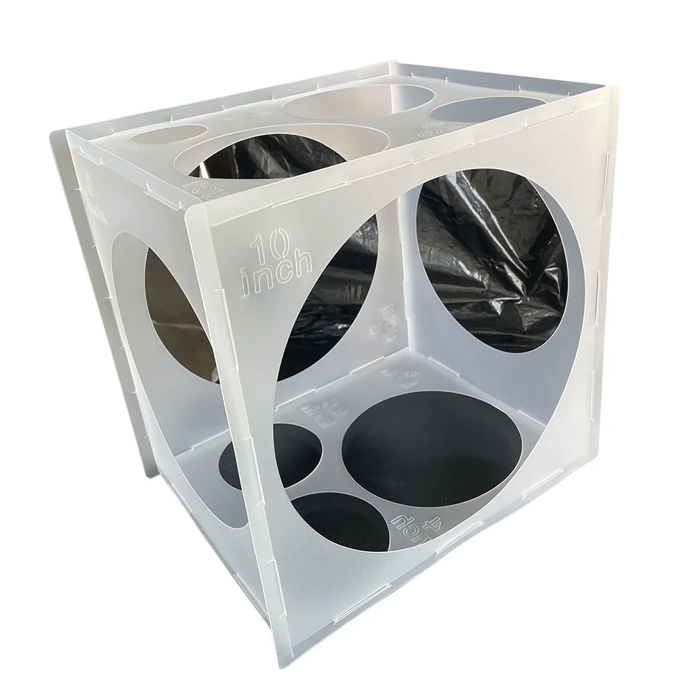 11 Holes 2-10 Inch Collapsible Plastic Balloon Sizer Box Cube Balloon Size Measurement Tool Balloon Arches Balloon Columns Tool
11 Holes 2-10 Inch Collapsible Plastic Balloon Sizer Box Cube Balloon Size Measurement Tool Balloon Arches Balloon Columns Tool
