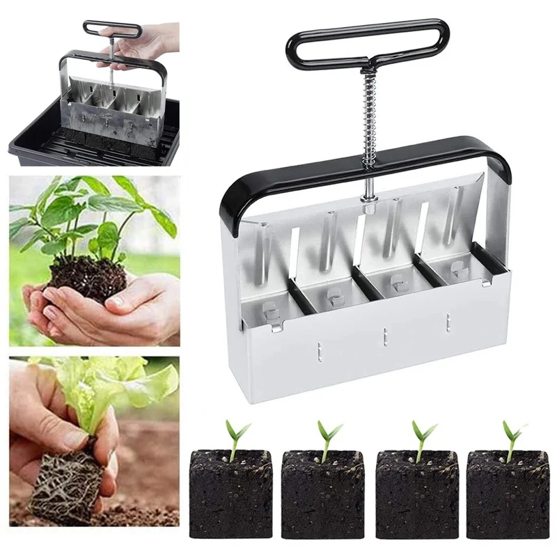 Handheld Seedling Soil Blocker 2-inch Soil Block Maker Durable & Eco-friendly for Garden Prep Seedlings Cuttings Greenhouse
Handheld Seedling Soil Blocker 2-inch Soil Block Maker Durable & Eco-friendly for Garden Prep Seedlings Cuttings Greenhouse