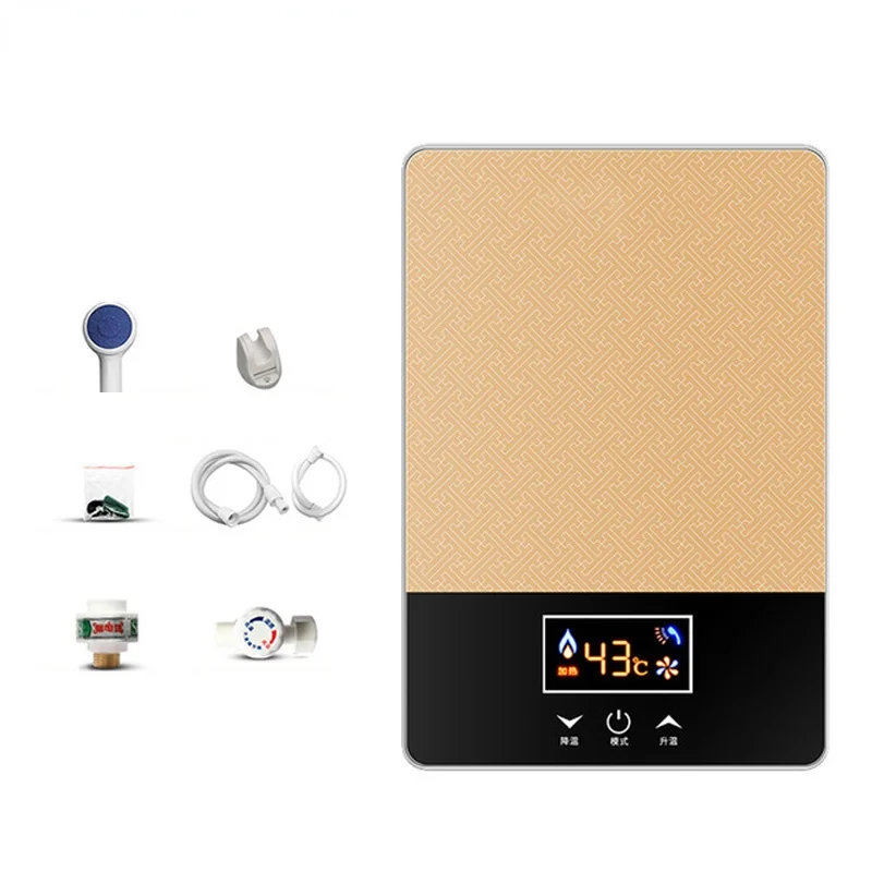 Remote Control 6000W Instant Electric Water Heater Home Three Second Speed Heat Take A Shower Tankless Bathroom Bath Machine
Remote Control 6000W Instant Electric Water Heater Home Three Second Speed Heat Take A Shower Tankless Bathroom Bath Machine
