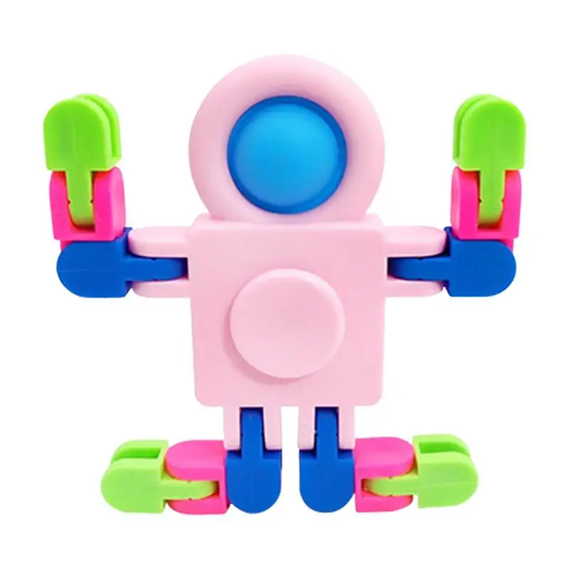 

Transformable Fingertip Sensory Mechanical Gyro Spinner Hand Toys Spaceman Chain Decompression Rotating Deformed Spinner