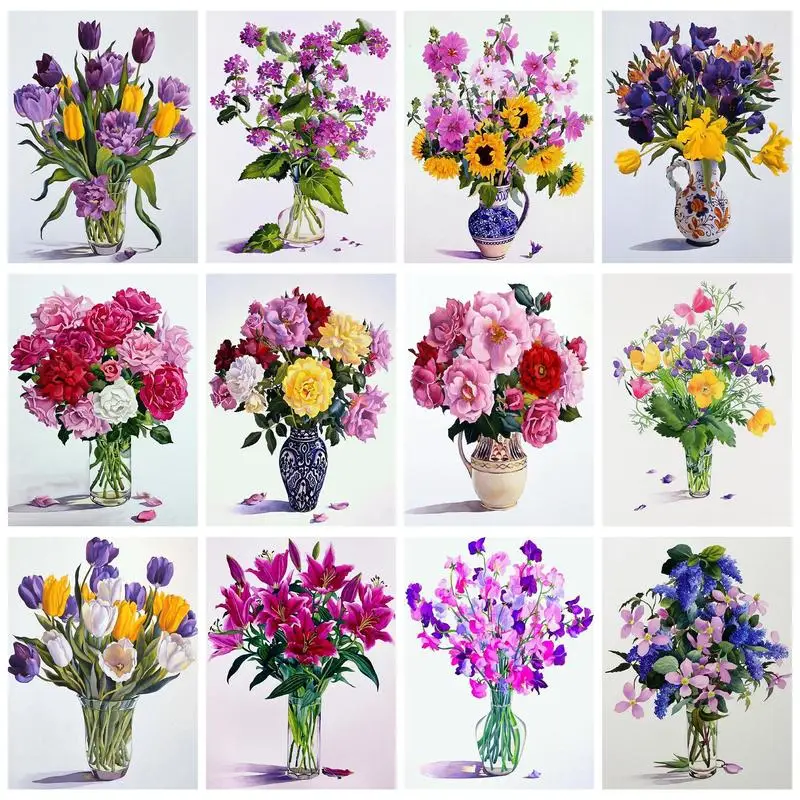 GATYZTORY 40x50cm Painting By Numbers Adults Crafts Colorful Flowers Vase Picture Coloring Acrylic Paints For Adults Gift
GATYZTORY 40x50cm Painting By Numbers Adults Crafts Colorful Flowers Vase Picture Coloring Acrylic Paints For Adults Gift