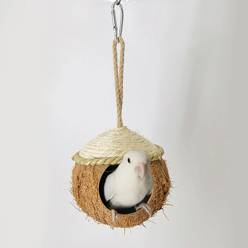 Parrot Nest Natural Coconut Shell House Cage Feeder Parakeet Birds Squirrel Hamster Toys Pet Breed Decoration Supplies Pendant
Parrot Nest Natural Coconut Shell House Cage Feeder Parakeet Birds Squirrel Hamster Toys Pet Breed Decoration Supplies Pendant