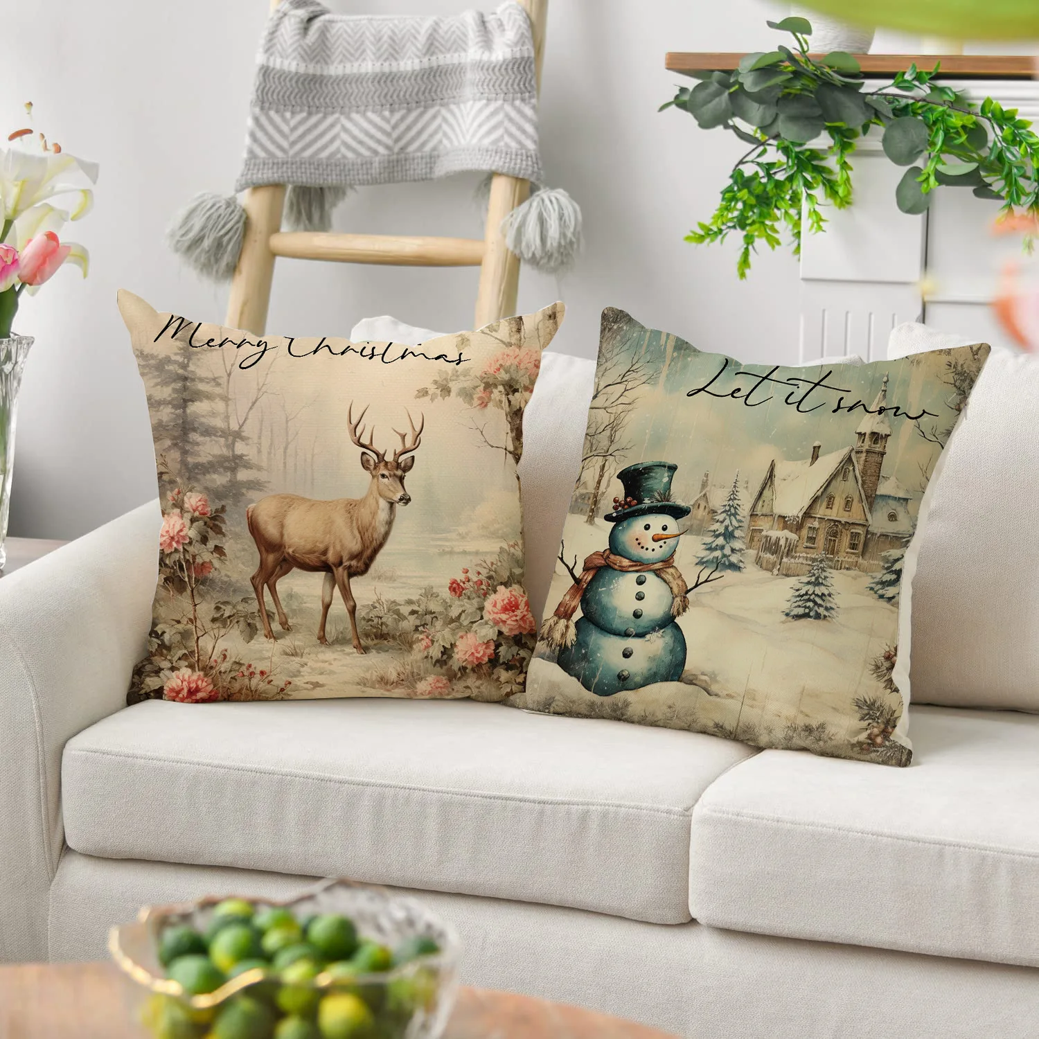 Retro Linen Christmas Pillowcase Santa Claus Snowman Elk Xmas Sofa Car Cushion Cover Happy New Year Merry Christmas Pillow Case
Retro Linen Christmas Pillowcase Santa Claus Snowman Elk Xmas Sofa Car Cushion Cover Happy New Year Merry Christmas Pillow Case