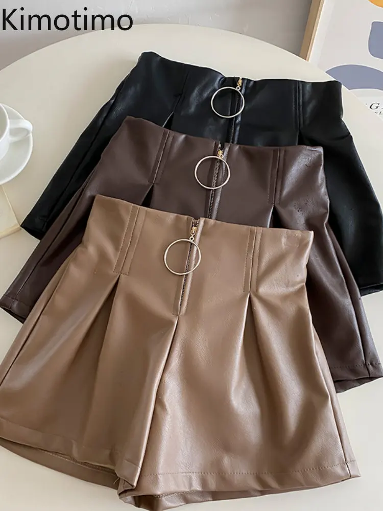 Шорты Kimotimo женские из искусственной кожи, верхняя одежда на молнии, Короткие штаны с завышенной талией и широкими штанинами, универсальная ...
Шорты Kimotimo женские из искусственной кожи, верхняя одежда на молнии, Короткие штаны с завышенной талией и широкими штанинами, универсальная ...