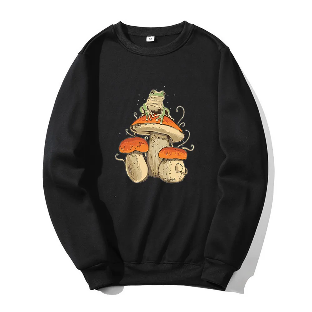 Round Neck Cottagecore Sweatshirts Mushroom Frog New Male Hoodies Hip Hop Sweat Autumn Winter Fleece Fashion Pullover Oversize
Round Neck Cottagecore Sweatshirts Mushroom Frog New Male Hoodies Hip Hop Sweat Autumn Winter Fleece Fashion Pullover Oversize