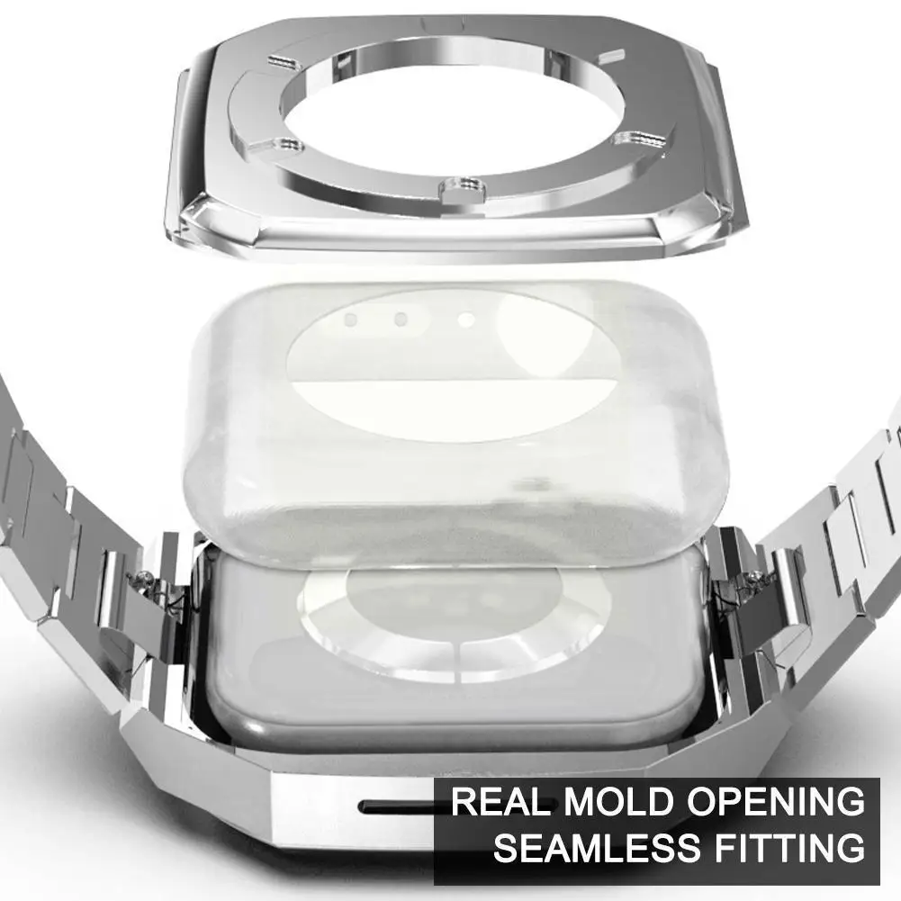 Matel Steel Strap And Band For Watch7 6 Se 5 4 Steel For Watch 45 44 42 40 38mm Band Luxury Metal Protector Z4a1
Matel Steel Strap And Band For Watch7 6 Se 5 4 Steel For Watch 45 44 42 40 38mm Band Luxury Metal Protector Z4a1