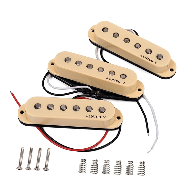 Alnicov 3PCS Guitar Pickup Single Coil Humbucker Pickups Neck Middle Bridge Set For ST Beige Guitar Accessories
Alnicov 3PCS Guitar Pickup Single Coil Humbucker Pickups Neck Middle Bridge Set For ST Beige Guitar Accessories