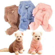 Warm Pet Clothes for Small Dogs Pajamas Puppy Fleece Jumpsuit French Bulldog Chihuahua Teddy Coat Poodle Overalls Pet Supplies