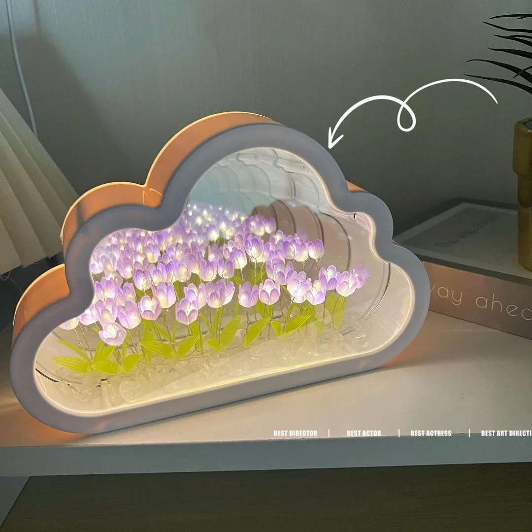 INS Handmade DIY Cloud Tulip Mirror Small Night Light LED Girl Heart Living Room Desktop Decoration Birthday Gift Holiday Gifts
INS Handmade DIY Cloud Tulip Mirror Small Night Light LED Girl Heart Living Room Desktop Decoration Birthday Gift Holiday Gifts