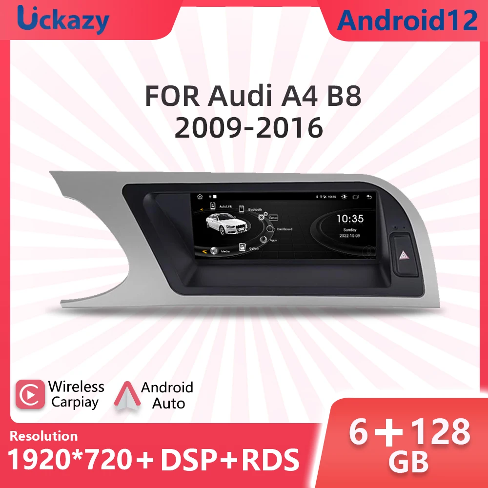8-ядерный Android 12 система автомобильного радио Автомобильный экран для Audi A5 09-16 WIFI 4G экран GPS Navi мультимедийный беспроводной Carplay Stereo
8-ядерный Android 12 система автомобильного радио Автомобильный экран для Audi A5 09-16 WIFI 4G экран GPS Navi мультимедийный беспроводной Carplay Stereo