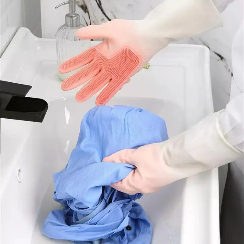 Pvc Waterproof Housework Gloves Yellow/cherry Powder/apple Green Cleaning Brush Kitchen Dishwashing Gloves Women
Pvc Waterproof Housework Gloves Yellow/cherry Powder/apple Green Cleaning Brush Kitchen Dishwashing Gloves Women