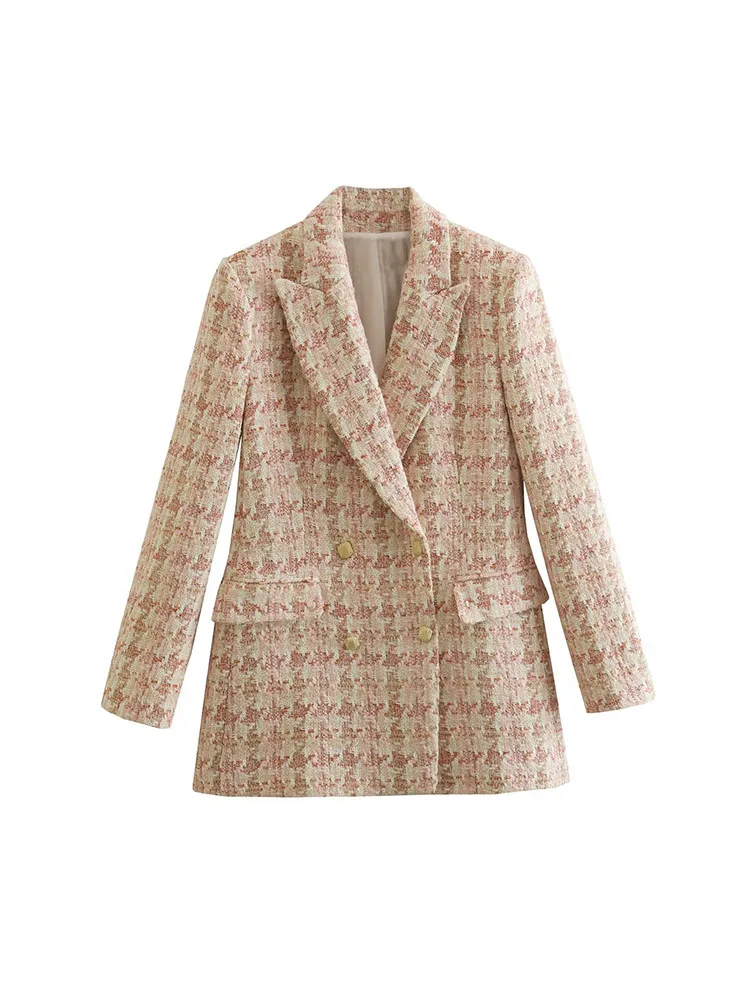 Women 2022 New Fashion Stripe Double Breasted Blazer Coat Vintage Long Sleeve Pockets Female Outerwear Chic
Women 2022 New Fashion Stripe Double Breasted Blazer Coat Vintage Long Sleeve Pockets Female Outerwear Chic