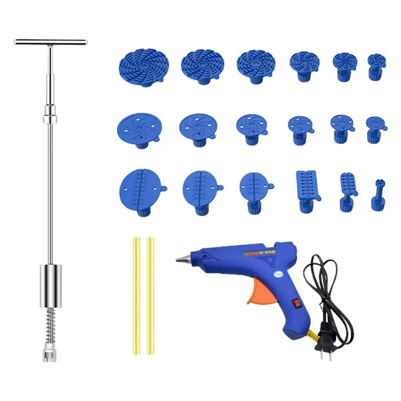 Car Body Sheet Metal Dent Repair Tool Auto Dent Removal Supplies Automotive T-bar Dent Puller With 18 Heads Car Repair Kit
Car Body Sheet Metal Dent Repair Tool Auto Dent Removal Supplies Automotive T-bar Dent Puller With 18 Heads Car Repair Kit