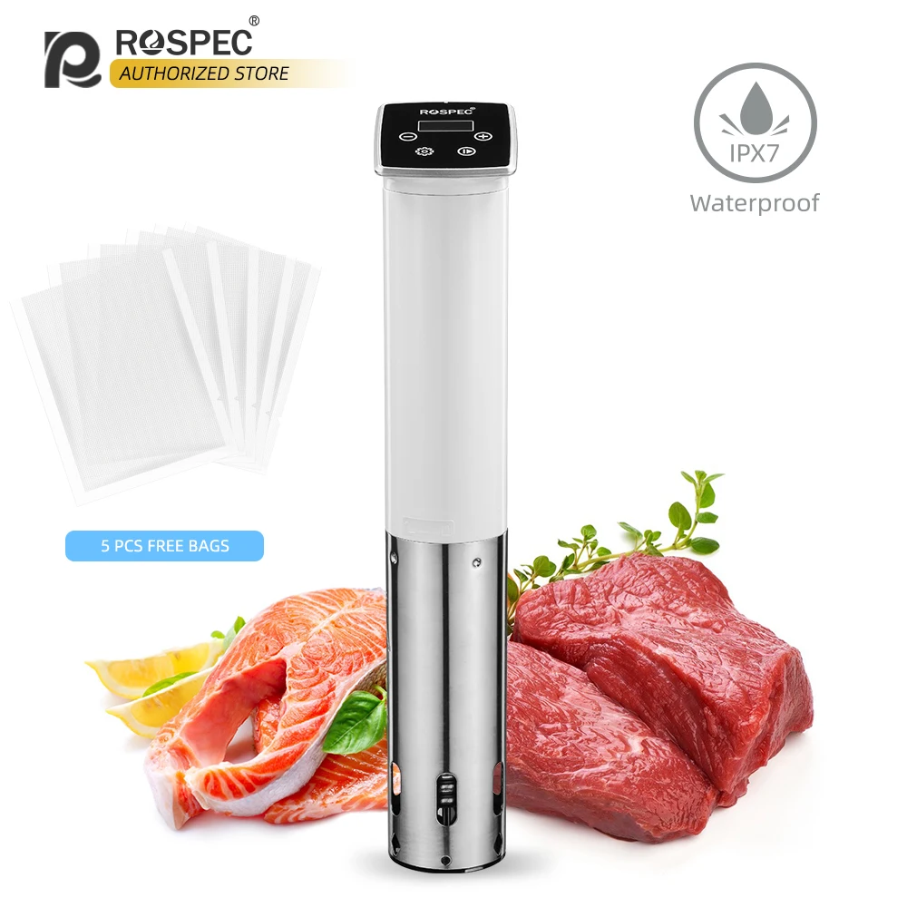 ROSPEC IPX7 Waterproof Sous Vide Cooker 1100W Accurate Temperature Slow Cooker Ultra Quiet Fast Heating Electric Cooker
ROSPEC IPX7 Waterproof Sous Vide Cooker 1100W Accurate Temperature Slow Cooker Ultra Quiet Fast Heating Electric Cooker