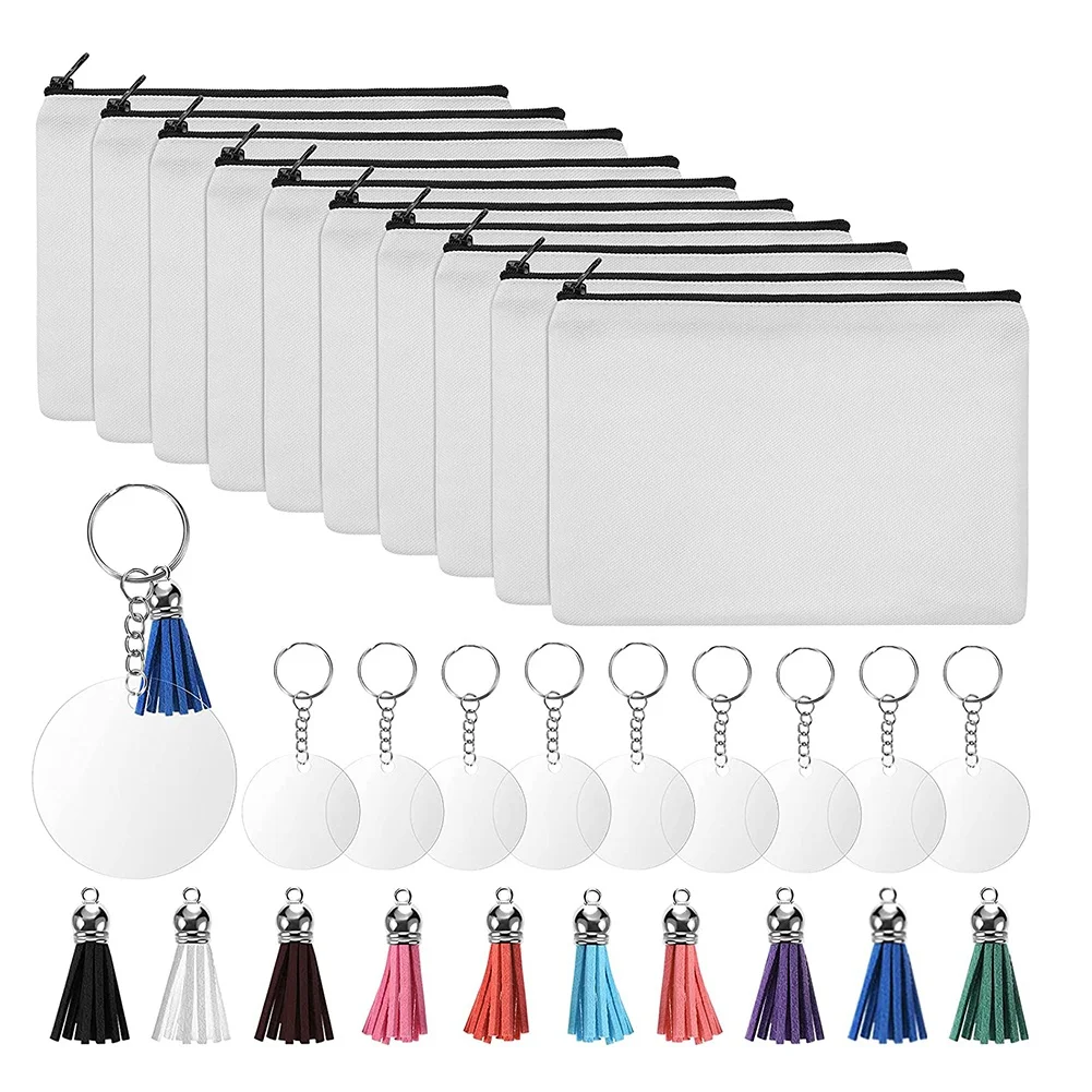10 Pieces Sublimation Blanks Pouch DIY Heat Transfer Makeup Bags Iron on Transfer Zipper Canvas Pen Case for Women Kids
10 Pieces Sublimation Blanks Pouch DIY Heat Transfer Makeup Bags Iron on Transfer Zipper Canvas Pen Case for Women Kids