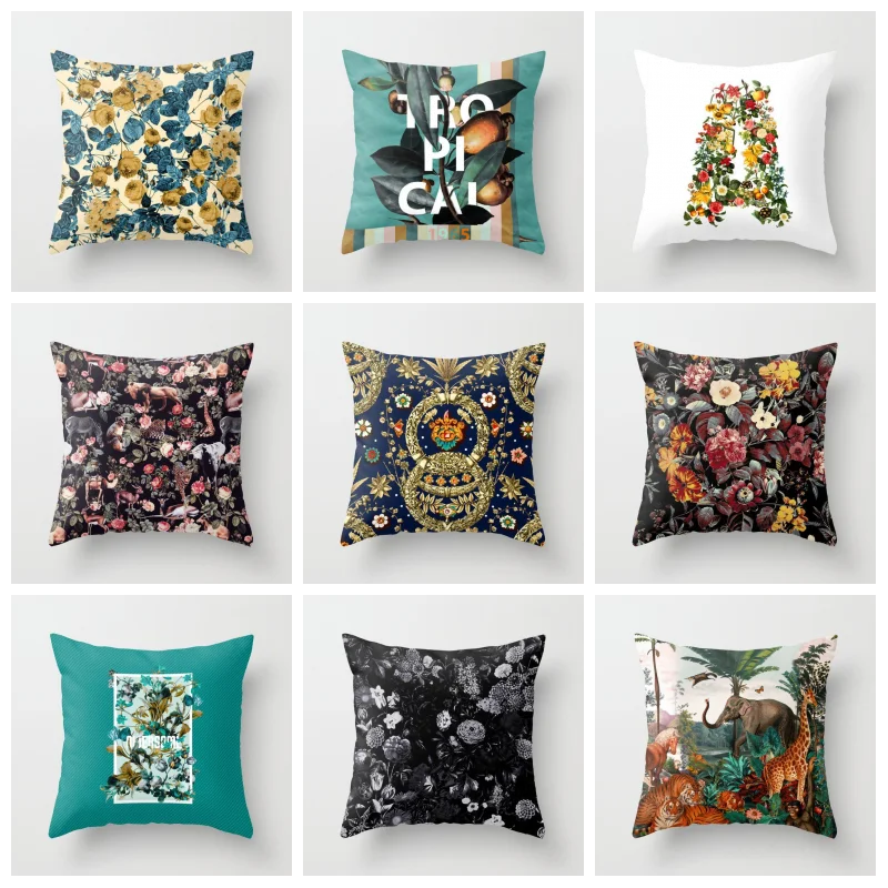 Tropical plant pillow case polyester peachskin green leaf flower cushion pillow case style bedroom home decoration
Tropical plant pillow case polyester peachskin green leaf flower cushion pillow case style bedroom home decoration