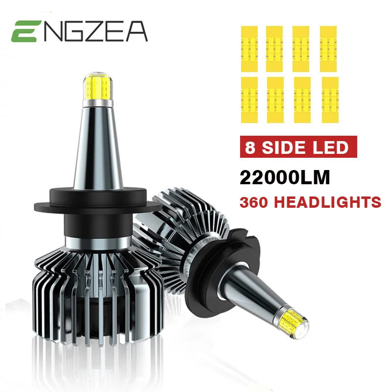 ENGZEA H7 LED 22000LM 360º Car Headlight Bulb H1 H11 H8 H3 9005 HB3 9006 HB4 9012 HIR2 D1S D2S 6000K Auto Fog Light 12V Lamp
ENGZEA H7 LED 22000LM 360º Car Headlight Bulb H1 H11 H8 H3 9005 HB3 9006 HB4 9012 HIR2 D1S D2S 6000K Auto Fog Light 12V Lamp