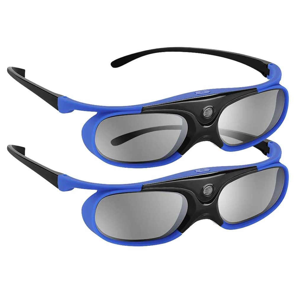 

2Pcs Active Shutter Eyewear DLP-Link 3D Glasses USB Rechargeable for DLP LINK Projectors for BenQ W1070 W700 Project