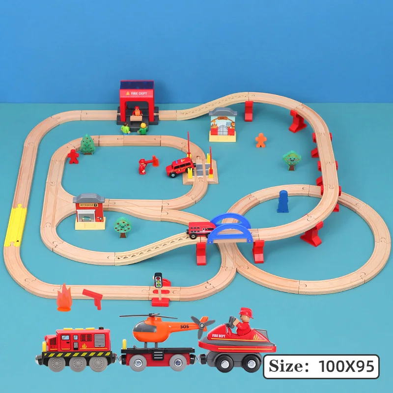 DIY Wooden Train Track Simple Set Wooden Railway Rail Set Compatible with All Brand Wooden Toy Track Educational Toys for Boys
DIY Wooden Train Track Simple Set Wooden Railway Rail Set Compatible with All Brand Wooden Toy Track Educational Toys for Boys
