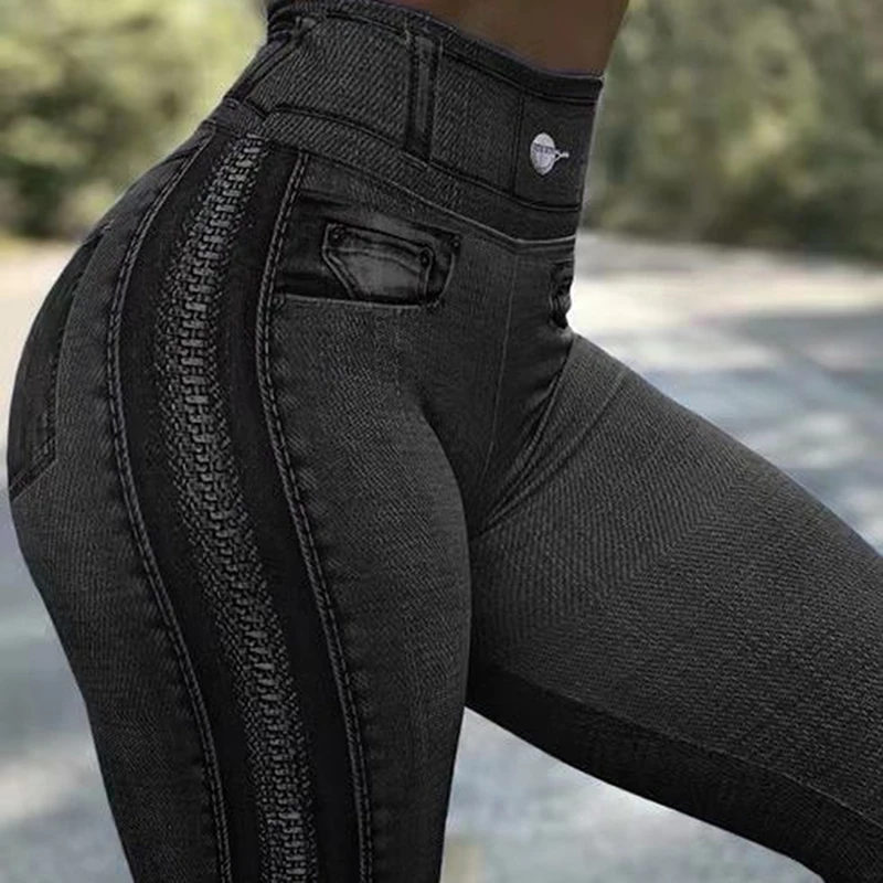 Women High Elastic Waist Faux Jeans Graphic Print Skinny Autumn Winter Pants Comfortable Breathable Pencil Pants Trousers
Women High Elastic Waist Faux Jeans Graphic Print Skinny Autumn Winter Pants Comfortable Breathable Pencil Pants Trousers