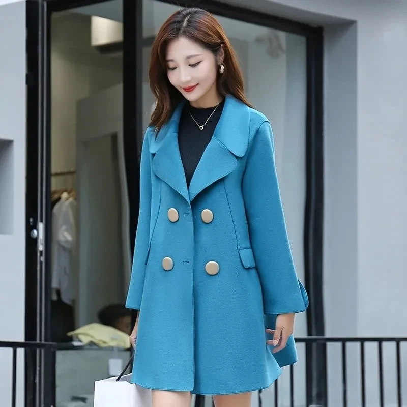2023 New Hand-Bonded Wool Coat Mid-long Cashmere Jacket Black Loose 4XL Women's Spring Autumn High-End Woolen Coat Lady Vintag
2023 New Hand-Bonded Wool Coat Mid-long Cashmere Jacket Black Loose 4XL Women's Spring Autumn High-End Woolen Coat Lady Vintag