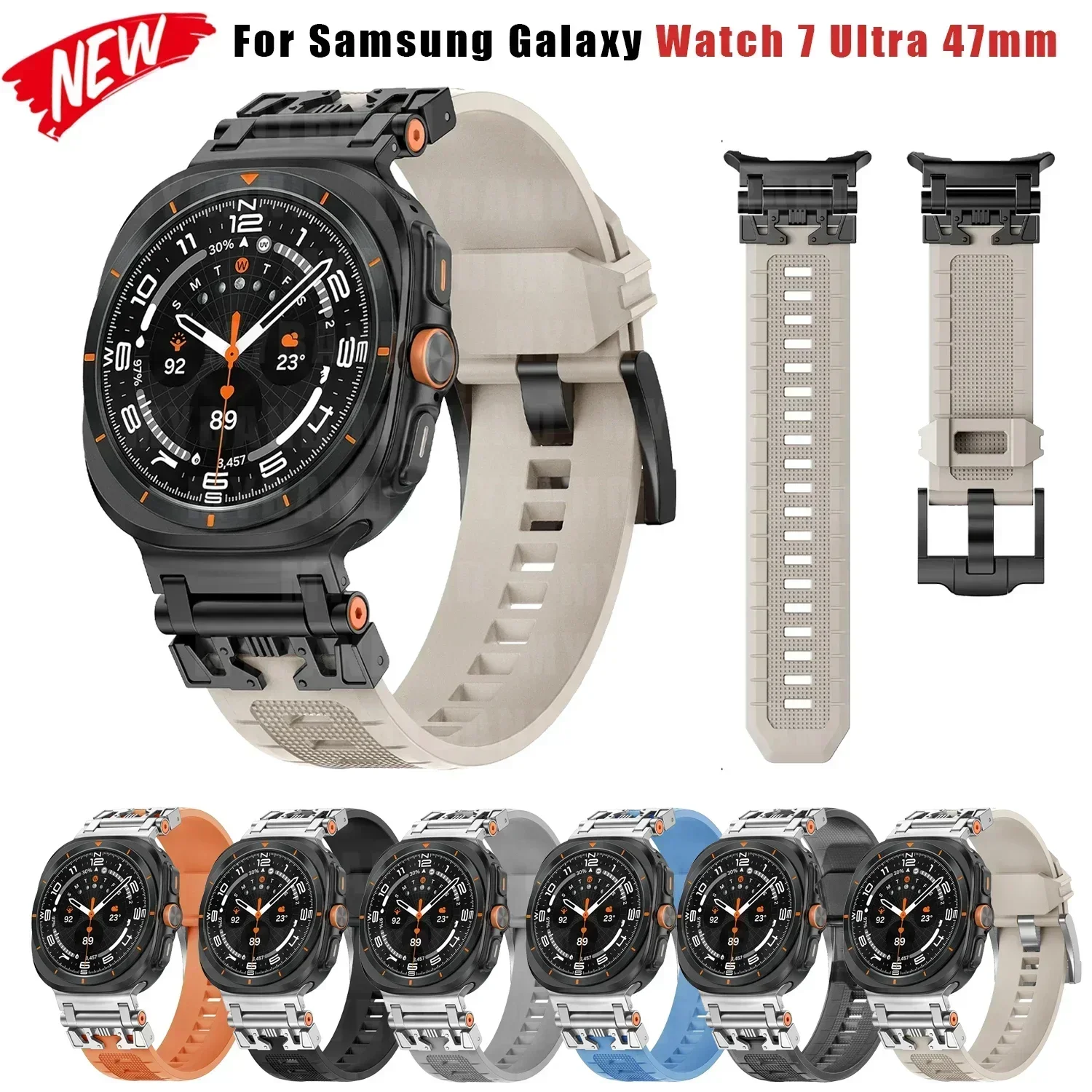Ремешок из ТПУ для Samsung Galaxy Watch Ultra спортивный сменный Браслет 47 мм не силиконовый