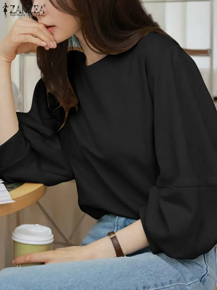 ZANZEA Leisure Asymmetrical Hem Pullover Casual Loose Sweatshirts Women Lantern Sleeve Round Neck Tops Korean Fashion Solid Tops
ZANZEA Leisure Asymmetrical Hem Pullover Casual Loose Sweatshirts Women Lantern Sleeve Round Neck Tops Korean Fashion Solid Tops