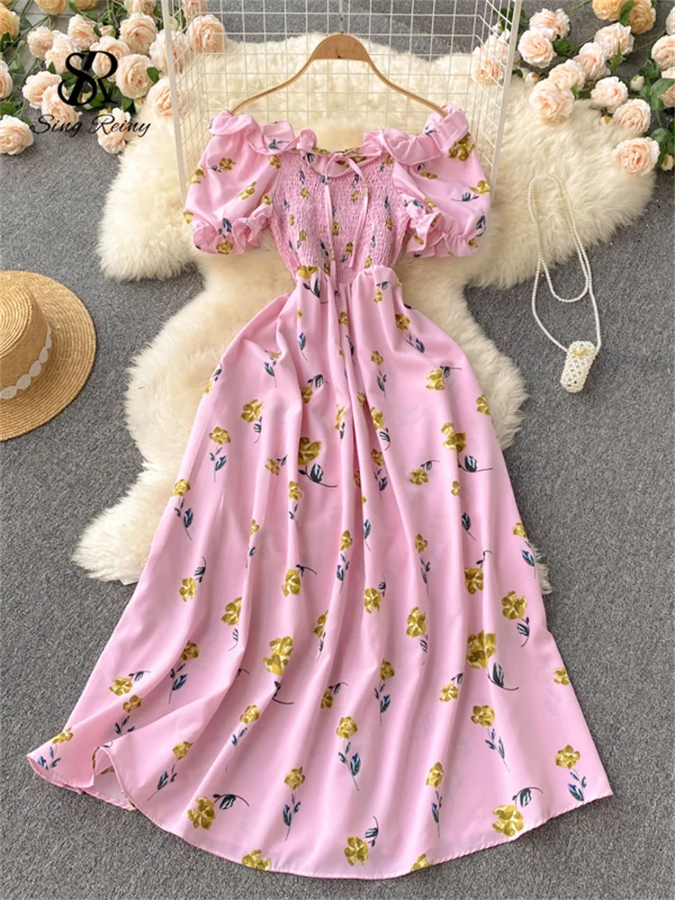 LIRUICHENG Women Chiffon French Style Dress Summer 2022 Slash Neck Vacation Elastic Waist Elegant Party Slim A Line Long
LIRUICHENG Women Chiffon French Style Dress Summer 2022 Slash Neck Vacation Elastic Waist Elegant Party Slim A Line Long