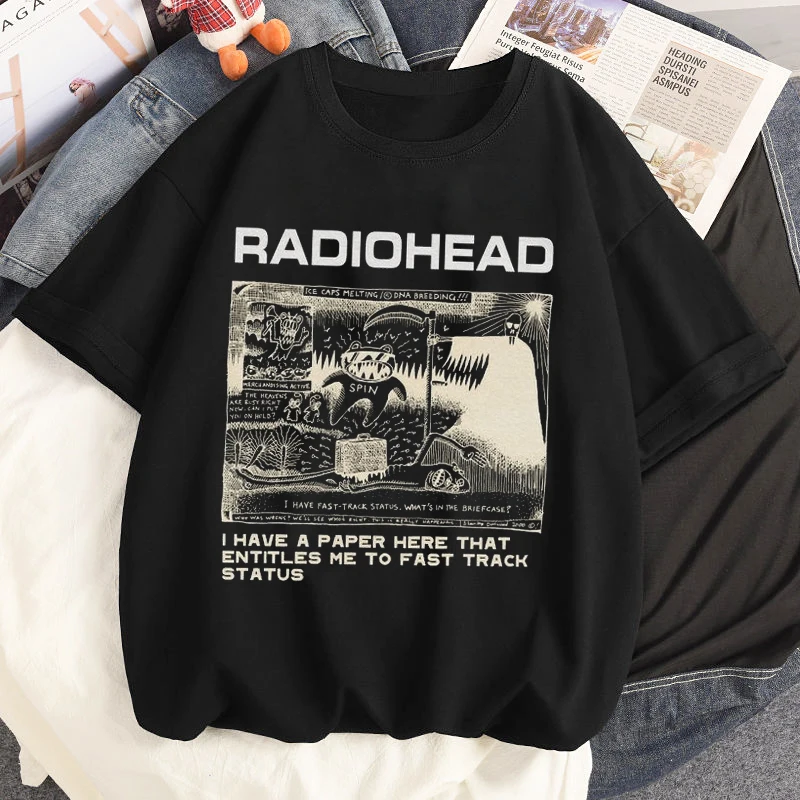 T Shirt Women Fashio Radiohead Print T-shirts Kids Hip Hop Tops Arctic Monkeys Summer Tees Tops Rock Boy Camisetasn Hombre
T Shirt Women Fashio Radiohead Print T-shirts Kids Hip Hop Tops Arctic Monkeys Summer Tees Tops Rock Boy Camisetasn Hombre