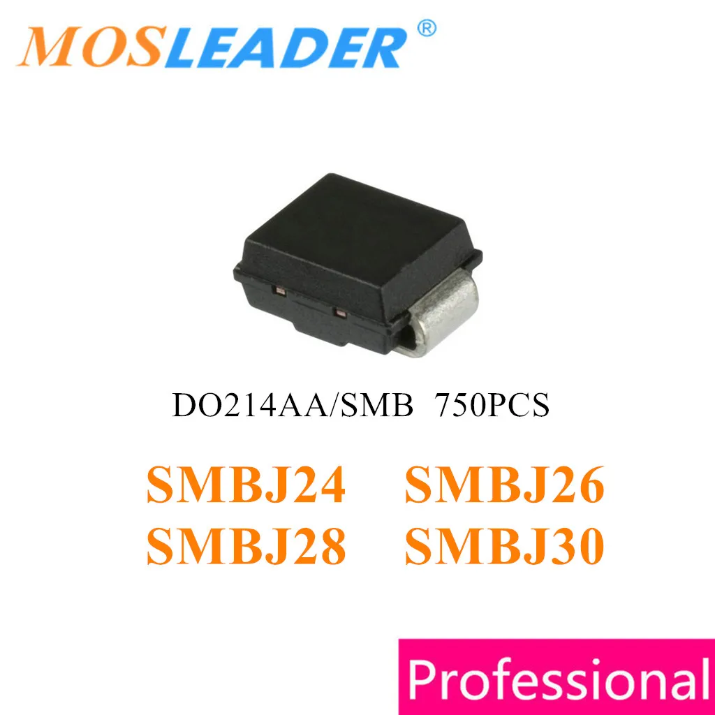 Mosleader 750pcs DO214AA SMB SMBJ24 SMBJ24A SMBJ24CA SMBJ26 SMB26A SMBJ26CA SMBJ28 SMBJ28A SMBJ28CA SMBJ30 SMBJ30A SMBJ30CA
Mosleader 750pcs DO214AA SMB SMBJ24 SMBJ24A SMBJ24CA SMBJ26 SMB26A SMBJ26CA SMBJ28 SMBJ28A SMBJ28CA SMBJ30 SMBJ30A SMBJ30CA