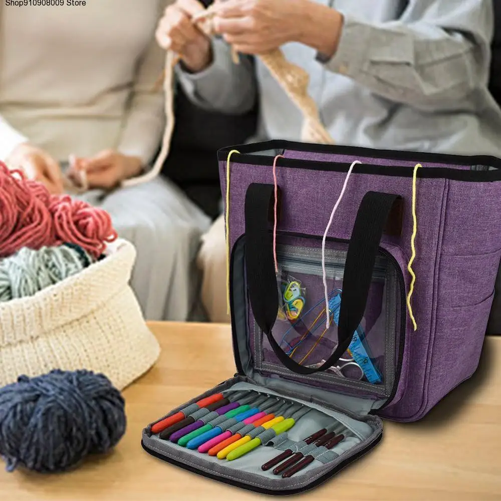 Knitting Bag Portable Yarn Tote Storage Bag for Wool Crochet Hooks Knitting Needles Sewing Supplies Set DIY Household Organizer
Knitting Bag Portable Yarn Tote Storage Bag for Wool Crochet Hooks Knitting Needles Sewing Supplies Set DIY Household Organizer