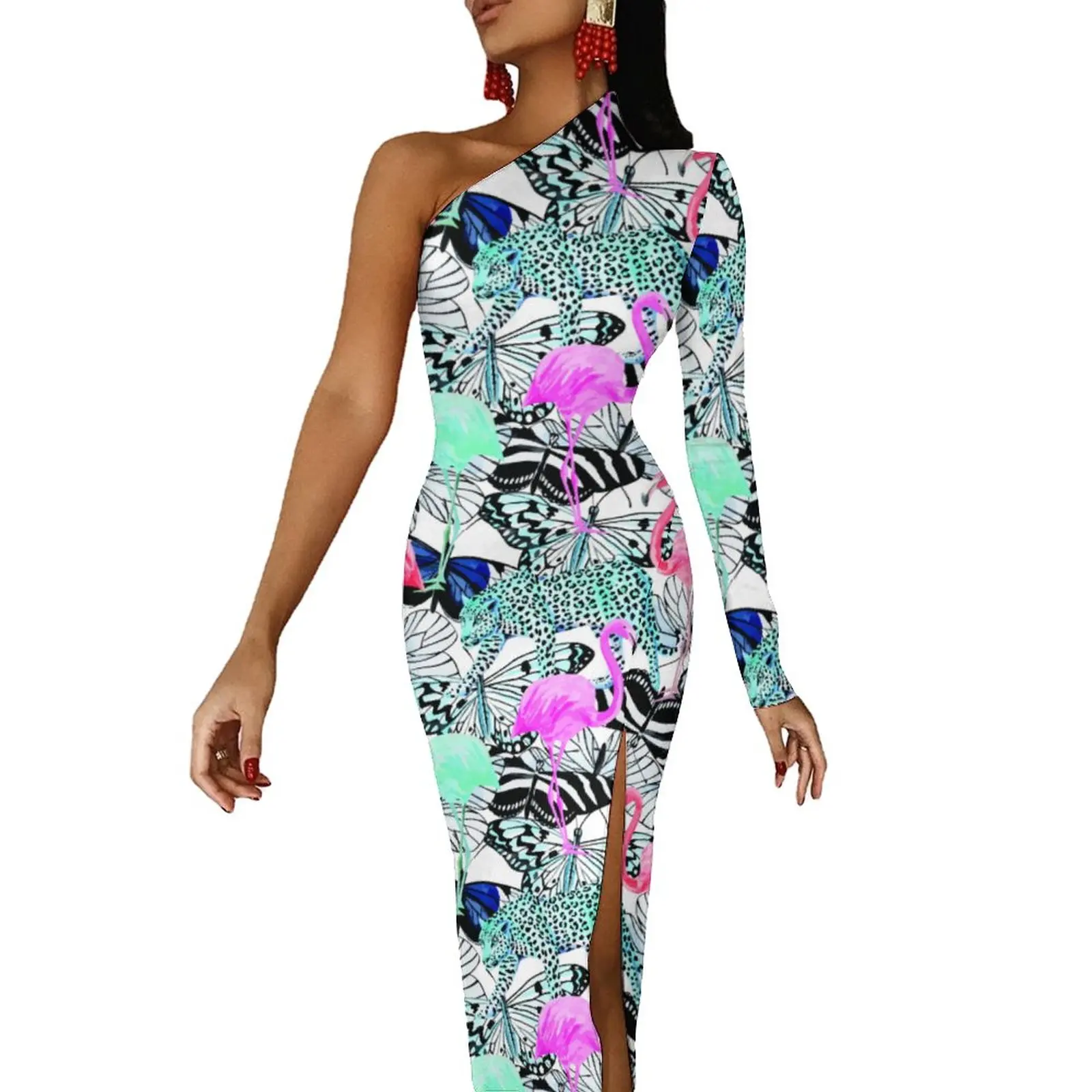 Cheetah Animals Trendy Side Split Bodycon Dress Women Flamingo Butterfly Print Elegant Maxi Dress Autumn Party Pattern Dresses
Cheetah Animals Trendy Side Split Bodycon Dress Women Flamingo Butterfly Print Elegant Maxi Dress Autumn Party Pattern Dresses
