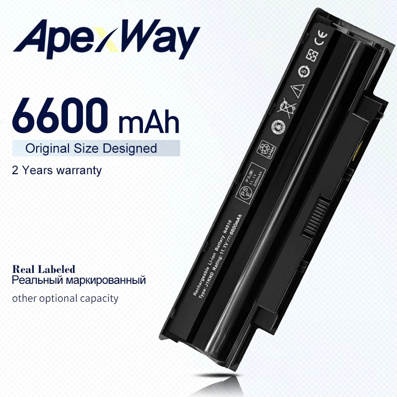ApexWay 6600mAh J1KND Laptop Battery for DELL Inspiron N4010 N3010 N3110 N4050 N4110 N5010 N5010D N5110 N7010 N7110
ApexWay 6600mAh J1KND Laptop Battery for DELL Inspiron N4010 N3010 N3110 N4050 N4110 N5010 N5010D N5110 N7010 N7110