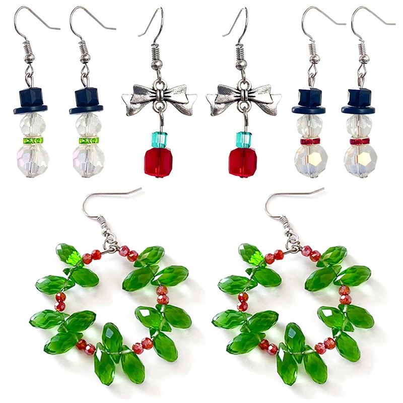 U-Magical Exquisite Christmas Bowknot Crystal Beaded Drop Earring for Women Multicolor Hollow Snowman Green Earring Jewellery
U-Magical Exquisite Christmas Bowknot Crystal Beaded Drop Earring for Women Multicolor Hollow Snowman Green Earring Jewellery
