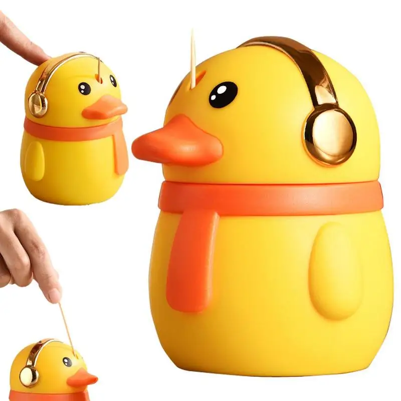 Toothpick Holder Up Dispenser Fashionable Yellow Duck Toothpick Dispenser Funny Automatic Toothpick Holder Organizer For Table
Toothpick Holder Up Dispenser Fashionable Yellow Duck Toothpick Dispenser Funny Automatic Toothpick Holder Organizer For Table