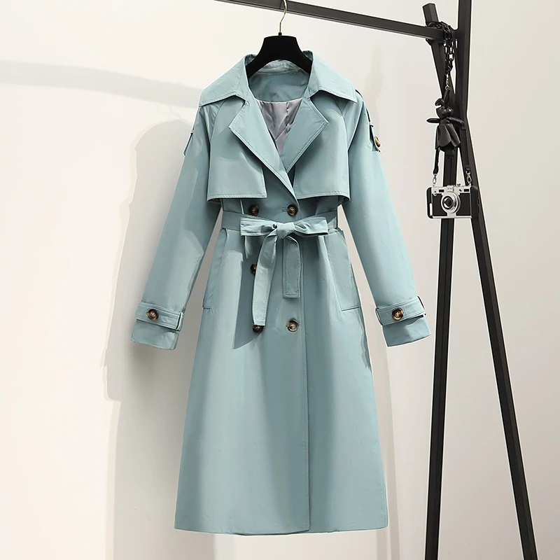 Autumn 2021 New Solid Color Long-sleeved Women's Clothing Double-breasted Mid-length Windbreaker Jacket Temperament Coat Women
Autumn 2021 New Solid Color Long-sleeved Women's Clothing Double-breasted Mid-length Windbreaker Jacket Temperament Coat Women
