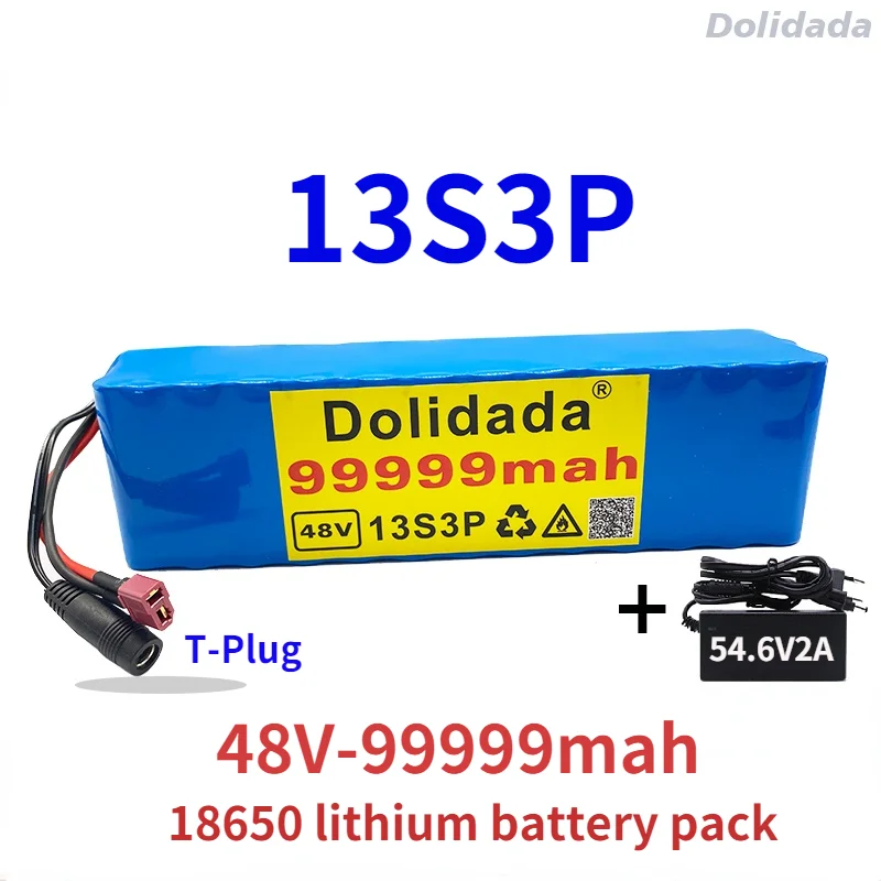 NEW 48V99999mah 1000w 13S3P 48V Lithium ion Battery Pack For 54.6v E-bike Electric bicycle Scooter with BMS with charger
NEW 48V99999mah 1000w 13S3P 48V Lithium ion Battery Pack For 54.6v E-bike Electric bicycle Scooter with BMS with charger