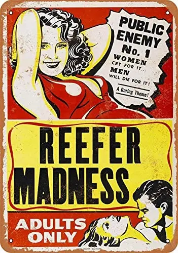 Металлический знак 1936 Reefer Crazy, 8X12 дюймов, Ретро Декор для стен, домашний декор
Металлический знак 1936 Reefer Crazy, 8X12 дюймов, Ретро Декор для стен, домашний декор
