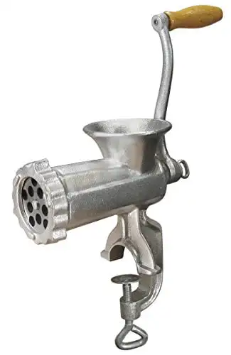 #10 Manual Tinned Meat Grinder and Sausage Stuffer , 4.5mm & 10mm plates, + 3 sausage funnels,Silver
#10 Manual Tinned Meat Grinder and Sausage Stuffer , 4.5mm & 10mm plates, + 3 sausage funnels,Silver