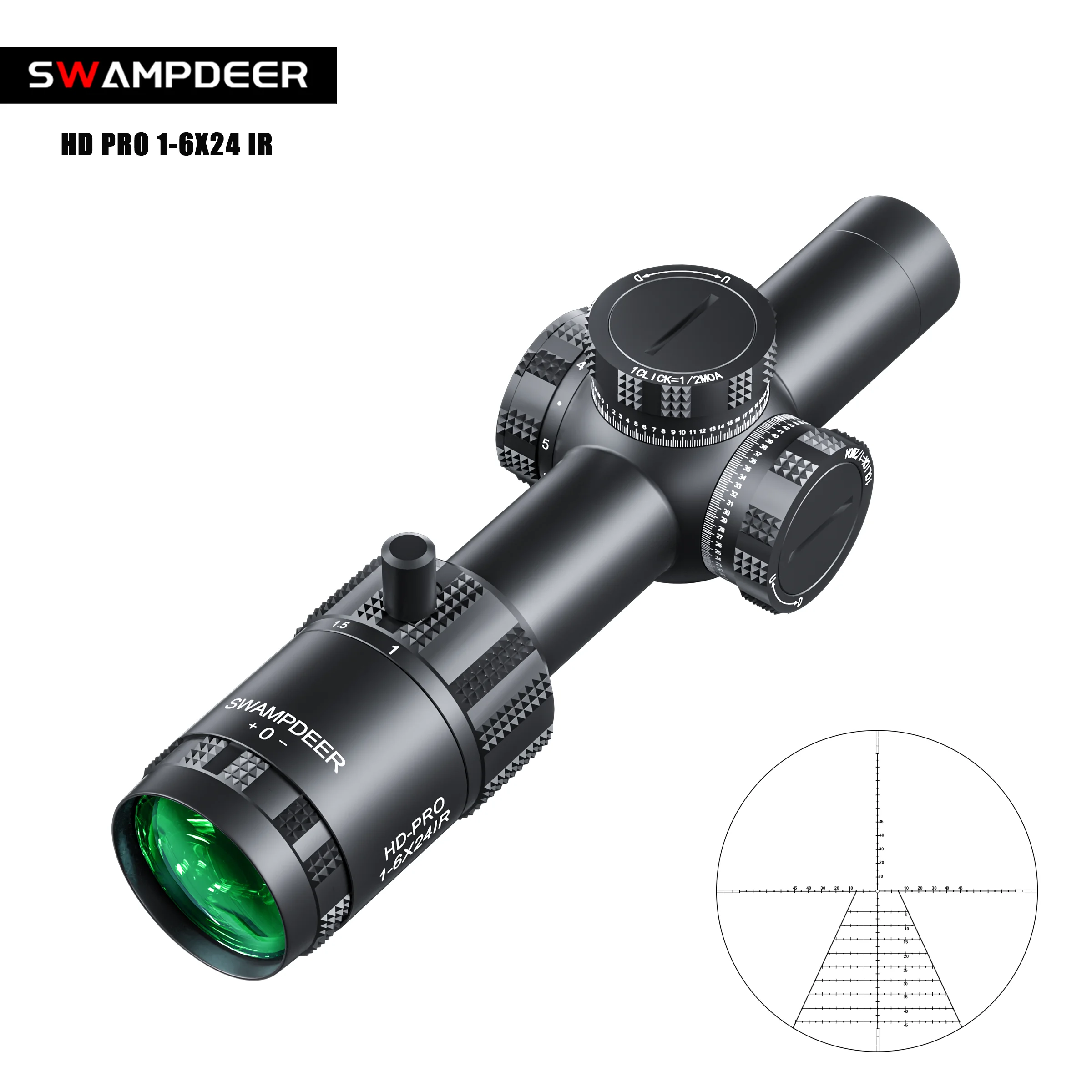 SWAMPDEER HD PRO 1-6X24IR LPVO Riflescope Rifle Optical Hunting Scope Riflescope With Wide Field Of View&illuminate Reticle
SWAMPDEER HD PRO 1-6X24IR LPVO Riflescope Rifle Optical Hunting Scope Riflescope With Wide Field Of View&illuminate Reticle