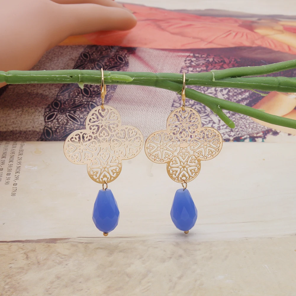 Hollow Bohemia Pendant Drop Earrings Women Boho Dangle Charm Clover Big Earring For Woman Stone Large Brinco Ear Oorbellen Gift
Hollow Bohemia Pendant Drop Earrings Women Boho Dangle Charm Clover Big Earring For Woman Stone Large Brinco Ear Oorbellen Gift