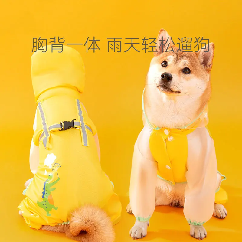 Dinosaur print four legged raincoat Pet Clothing Dogs water proof Dog Clothes Cat Costume Labrador Cute yollow Boy Girl Mascotas
Dinosaur print four legged raincoat Pet Clothing Dogs water proof Dog Clothes Cat Costume Labrador Cute yollow Boy Girl Mascotas