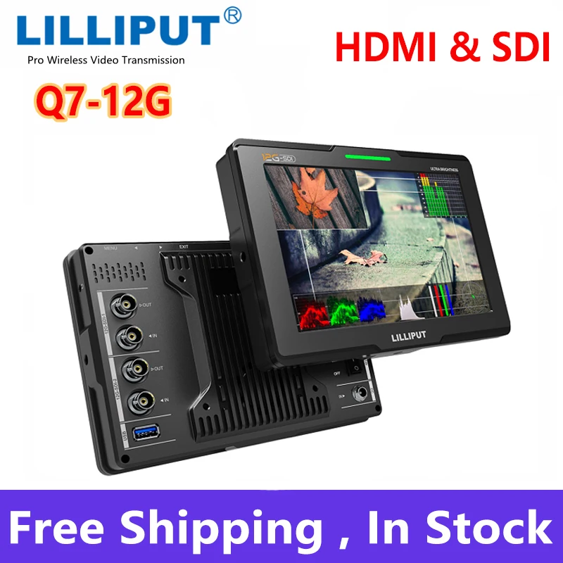 LILLIPUT Q7-12G монитор 7 дюймов 4K HD 12G-SDI/HDMI2.0 2000nit яркость HDR 3D-LUT полевой монитор для цифровой зеркальной камеры видеокамеры
LILLIPUT Q7-12G монитор 7 дюймов 4K HD 12G-SDI/HDMI2.0 2000nit яркость HDR 3D-LUT полевой монитор для цифровой зеркальной камеры видеокамеры