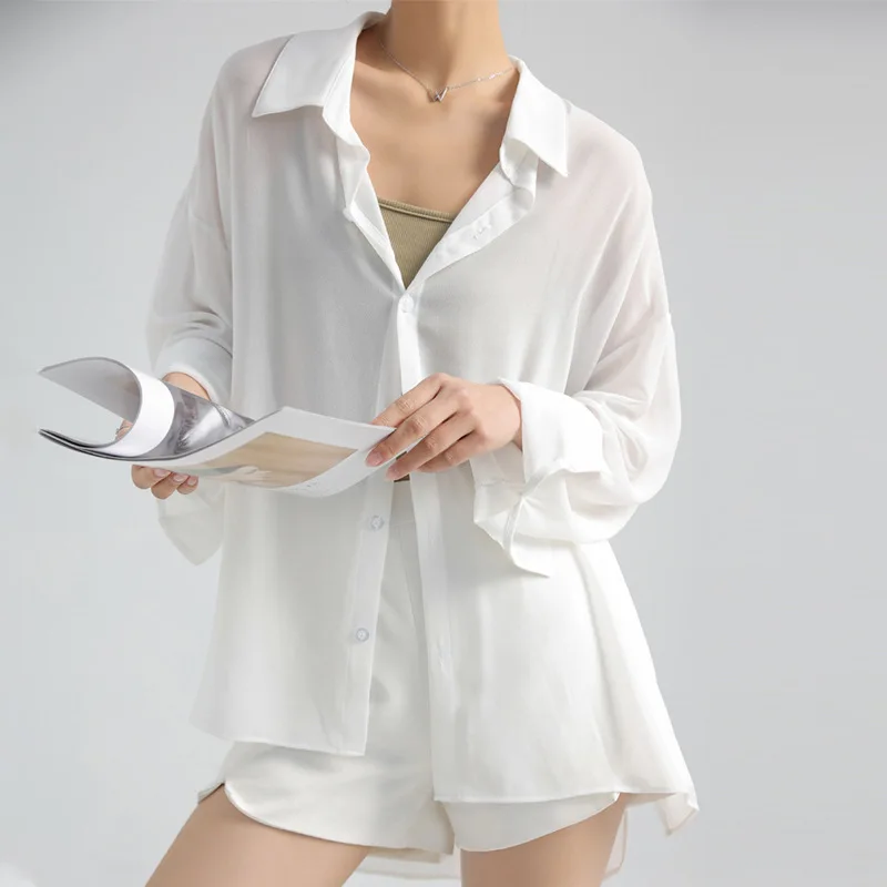 2023 Summer New Design Feeling Small and Small, Thin Long Sleeve Sunscreen Shirt, Long Chiffon Air Conditioning Shirt Top
2023 Summer New Design Feeling Small and Small, Thin Long Sleeve Sunscreen Shirt, Long Chiffon Air Conditioning Shirt Top