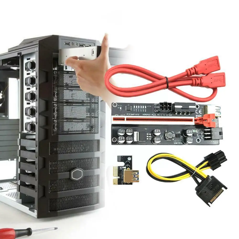 1 шт. Usb 3.0 Pci-e Райзер Ver010s Plus 1x до 16x Райзер-адаптер карты 6 Gpu 8 конденсатор Pci-e удлинитель S1z8
1 шт. Usb 3.0 Pci-e Райзер Ver010s Plus 1x до 16x Райзер-адаптер карты 6 Gpu 8 конденсатор Pci-e удлинитель S1z8