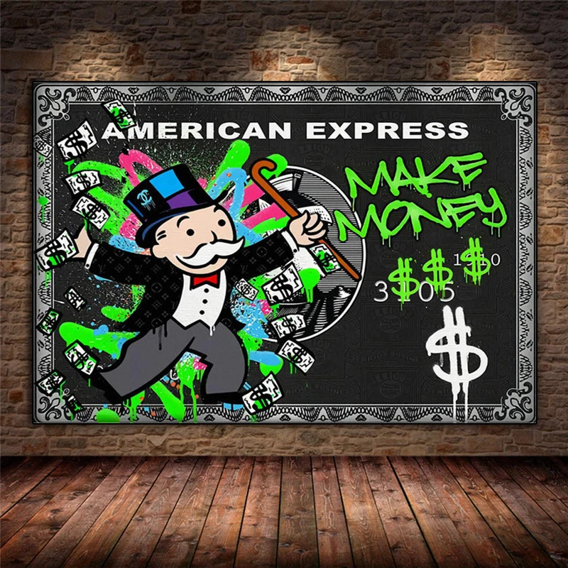 Alec Graffiti Monopoly Millionaire Money Street Art Canvas Painting Poster Prints Wall Picture For Modern Living Room Home Decor
Alec Graffiti Monopoly Millionaire Money Street Art Canvas Painting Poster Prints Wall Picture For Modern Living Room Home Decor