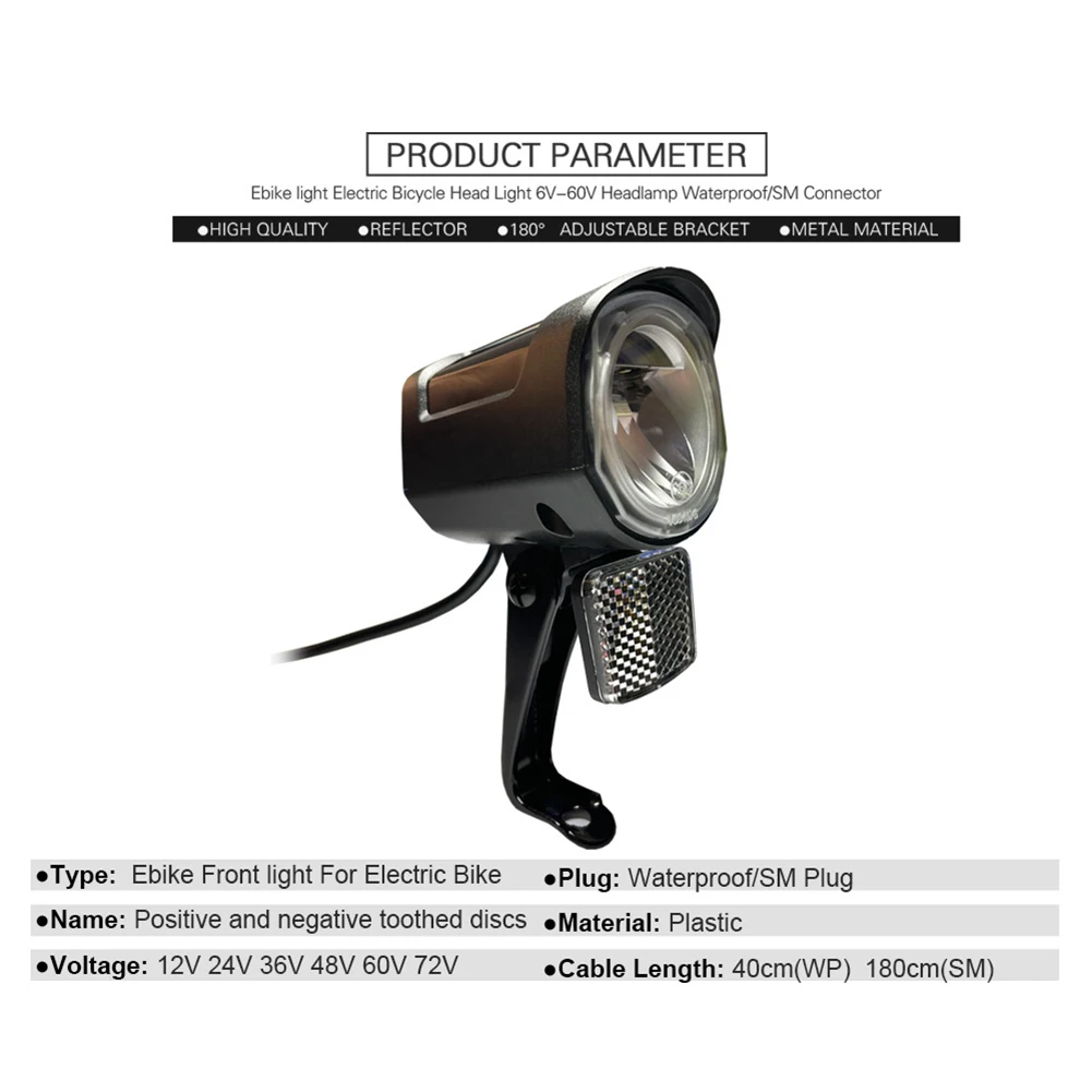 Bike Led Headlight Cycling Outdoor SM/Waterproof Spotlight Lamp Parts Accessories E-Bike Electric Bike Front Light
Bike Led Headlight Cycling Outdoor SM/Waterproof Spotlight Lamp Parts Accessories E-Bike Electric Bike Front Light
