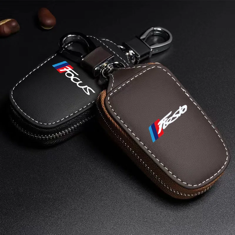 

The new car key Case leather remote control case for the Ford Focus Festa Kuga Key storage case accessories