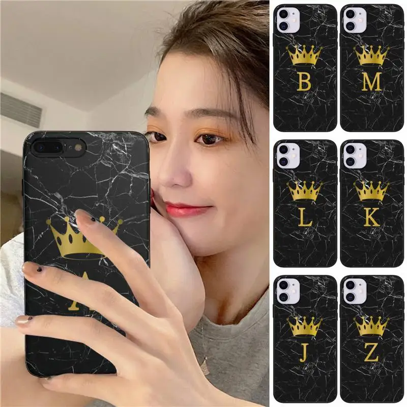 letter Monogram Black Marble Gold crown Phone Case fundas shell cover for Xiaomi 8 9 note10 for Redmi 8 note9 4G
letter Monogram Black Marble Gold crown Phone Case fundas shell cover for Xiaomi 8 9 note10 for Redmi 8 note9 4G