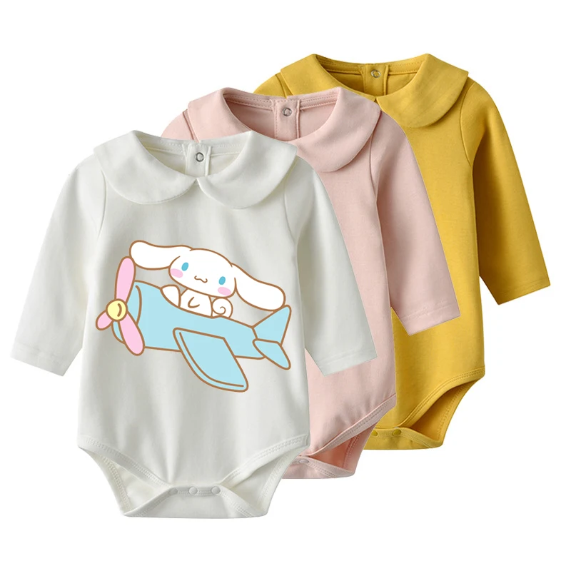 Милый детский комбинезон Cinnamoroll Kawaii Sanrio, детские комбинезоны с героями мультфильмов, новые универсальные хлопковые пижамы для мальчиков и девочек на весну и осень
Милый детский комбинезон Cinnamoroll Kawaii Sanrio, детские комбинезоны с героями мультфильмов, новые универсальные хлопковые пижамы для мальчиков и девочек на весну и осень